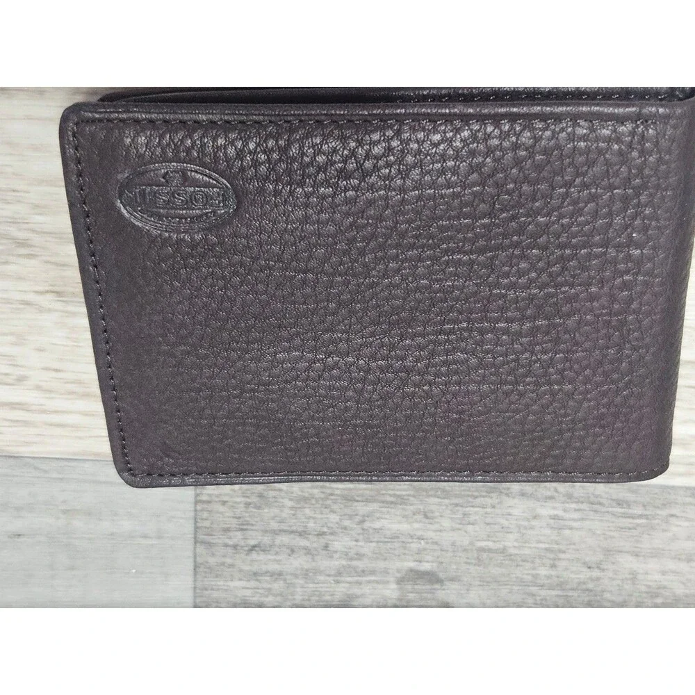 Fossil Traveler Mens bi-fold wallet brown leather